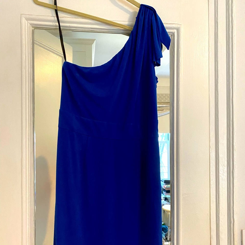 Blue one shoulder Calvin Klein dress size 10